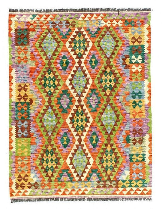 Canvello Kilim Handspun flat weave Wool Rug 6'4'' X 9'3''