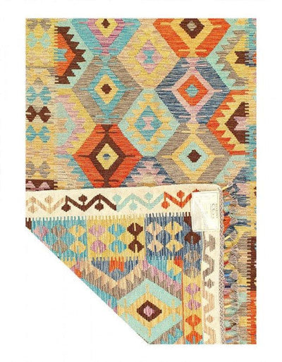 Canvello Kilim Handspun Wool Rug 4'9'' X 6'7'' - Canvello