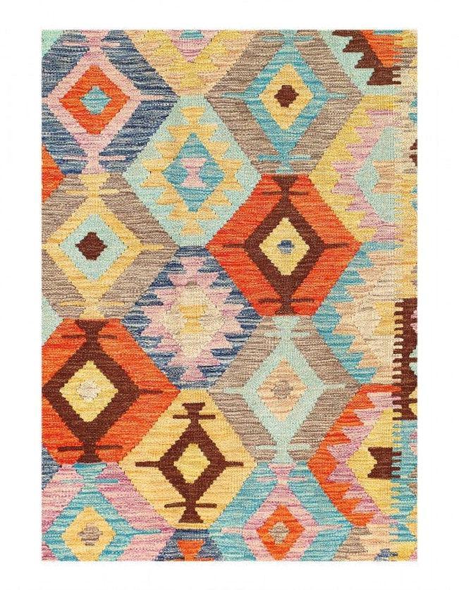 Canvello Kilim Handspun Wool Rug 4'9'' X 6'7'' - Canvello