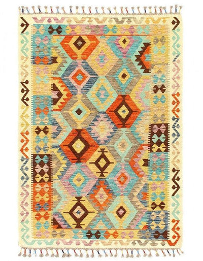 Canvello Kilim Handspun Wool Rug 4'9'' X 6'7'' - Canvello