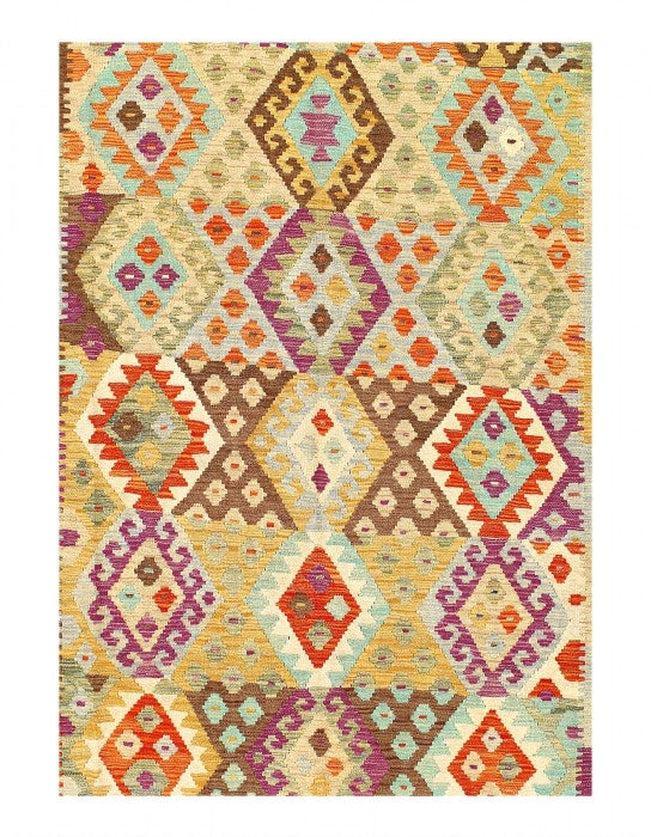 Canvello Kilim Handspun Wool Rug 6'6'' X 9'6'' - Canvello