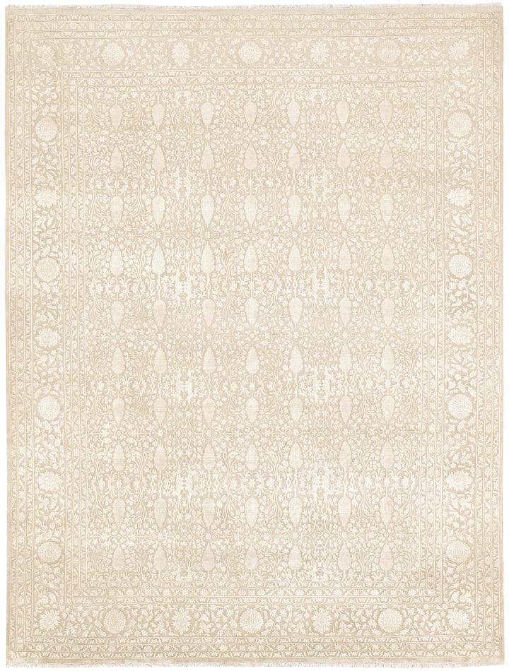 Canvello Lahore Collection Hand-Knotted Silk & Wool Area Rug- 6'5" X 9'9"