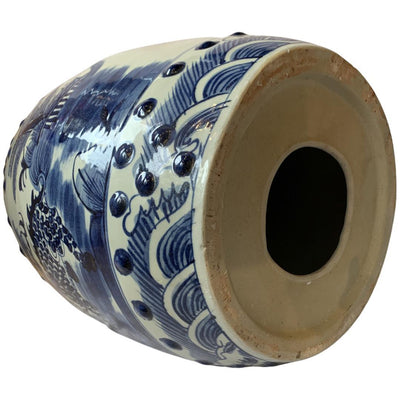 Canvello Landscape Blue & White Porcelain Garden Stool - Canvello