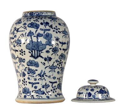 Canvello Landscape Porcelain Temple Jar