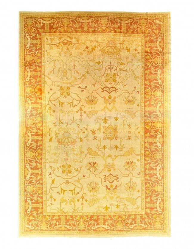 Canvello Large oversized Cream Antique DecocrativeTurkish Oushak 12'3'' X 18'4'' - Canvello