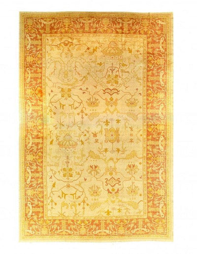 Canvello Large oversized Cream Antique DecocrativeTurkish Oushak 12'3'' X 18'4'' - Canvello