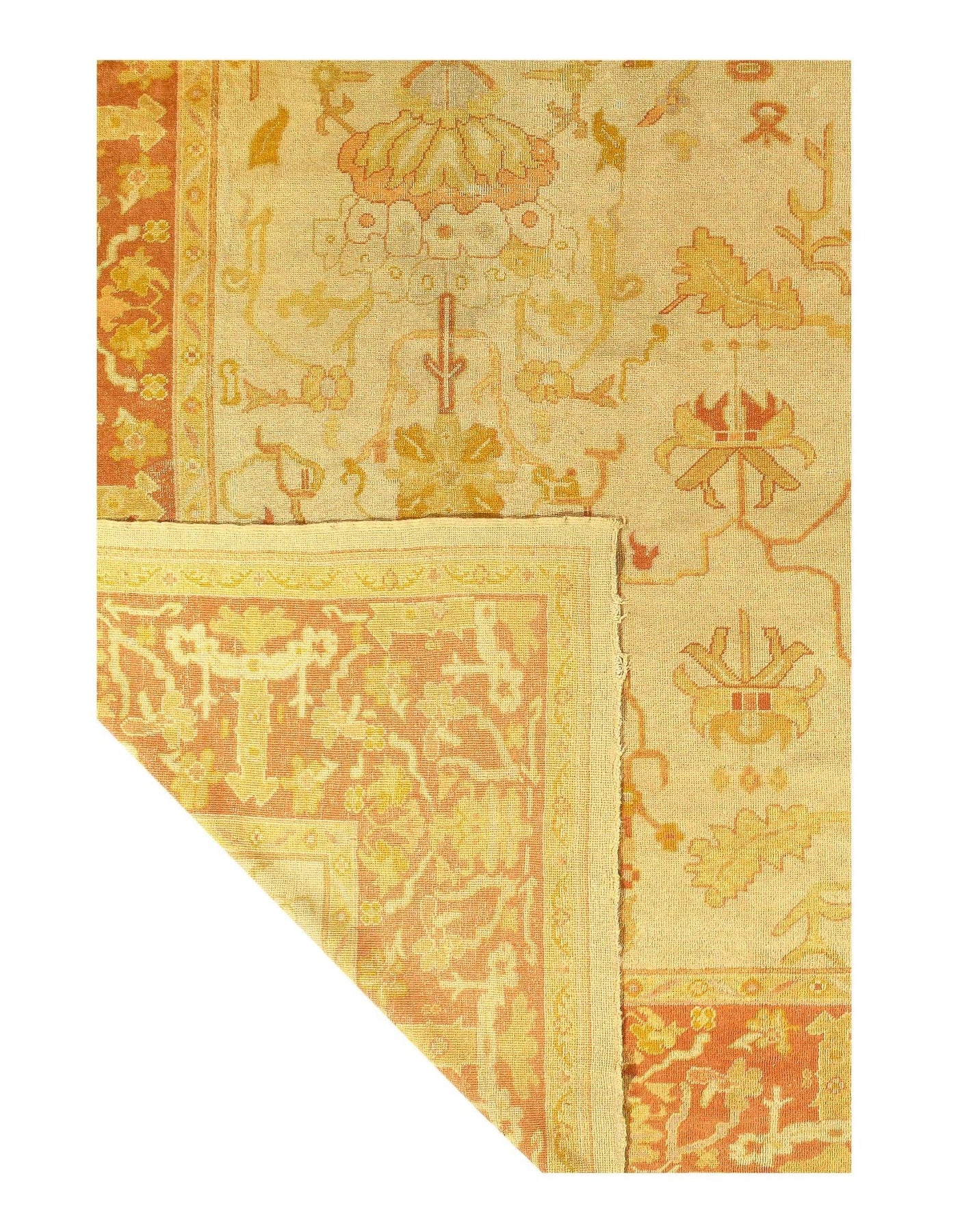 Canvello Large oversized Cream Antique DecocrativeTurkish Oushak 12'3'' X 18'4'' - Canvello