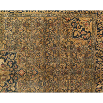 Canvello Late 19th Century Antique Bidjar Tan Rugs - 4'6" x 6'7" - Canvello