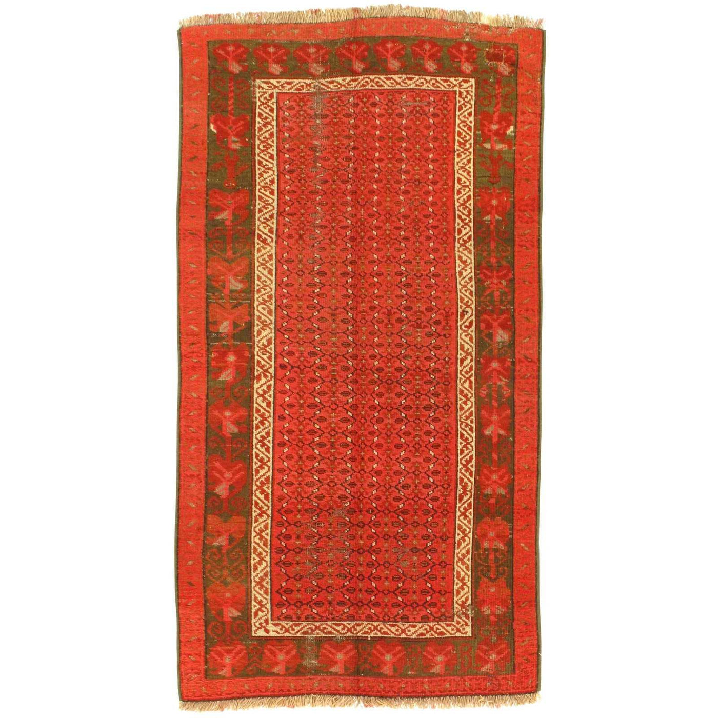 Canvello Late 19th Century Antique Russian Kazak Lambswool Rug - 3' x 5'8" - Canvello