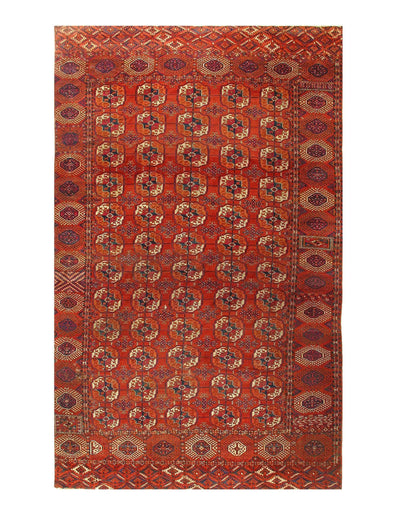 Late 19th Century Antique Russian Tekkeh Rug - 7'1" x 11'9"
