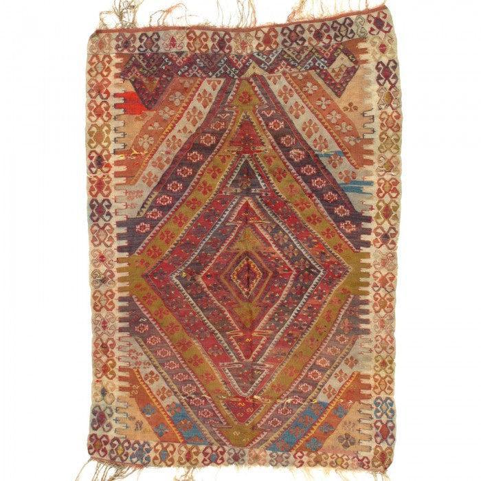 Canvello Late 19th Century Antique Silkroad Bidjar Beige Rug - 4' x 8'10" - Canvello