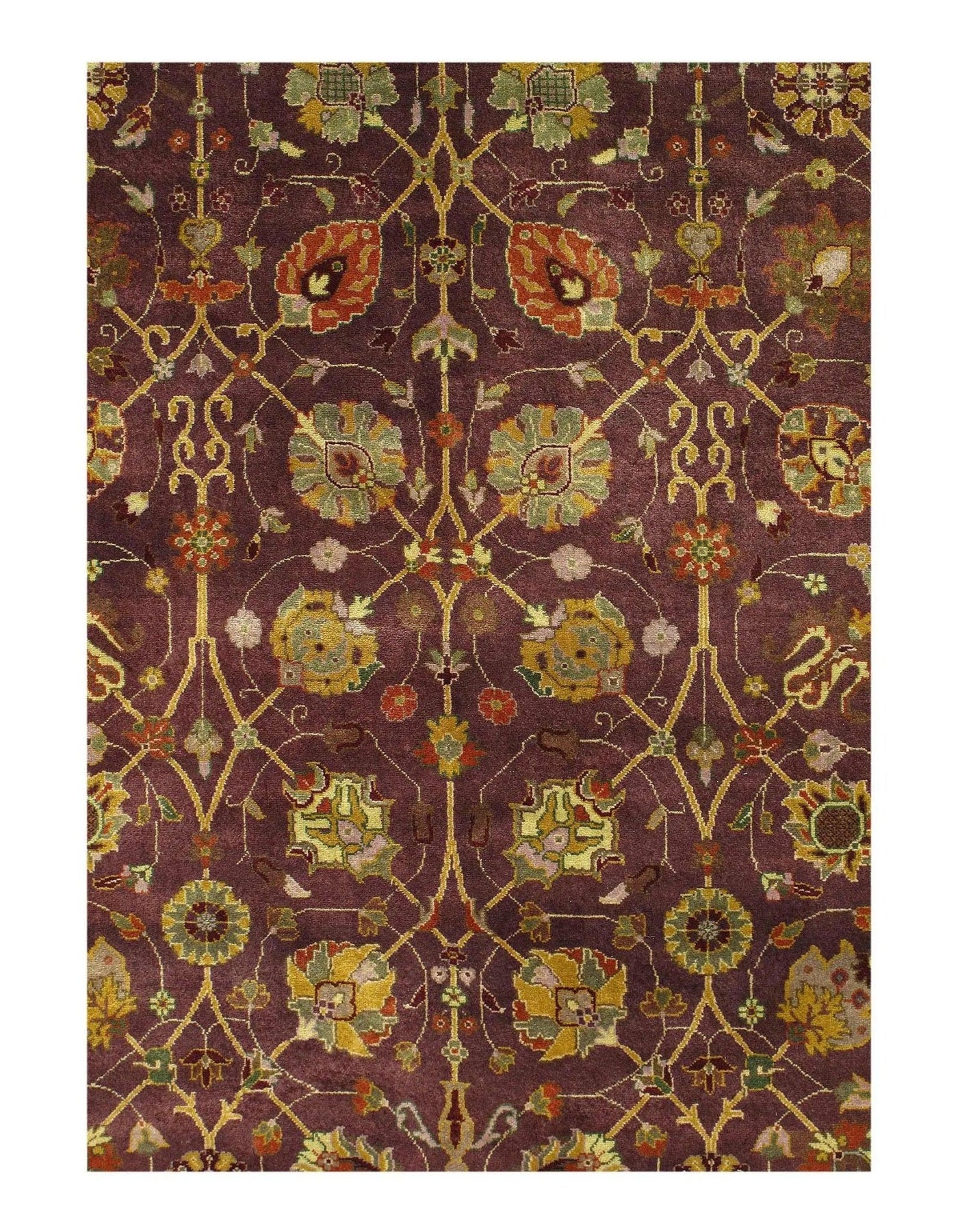 Canvello Lavander Silkroad Tabriz Design Rug - 5' X 7' - Canvello