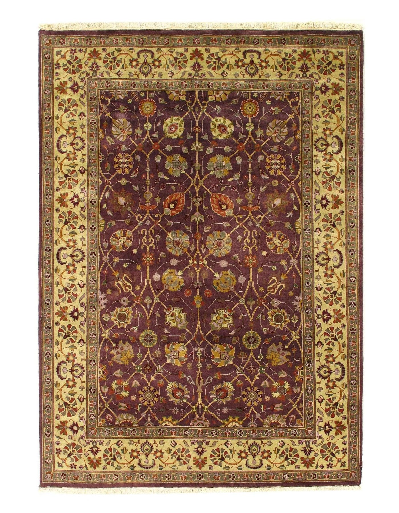 Canvello Lavander Silkroad Tabriz Design Rug - 5' X 7' - Canvello