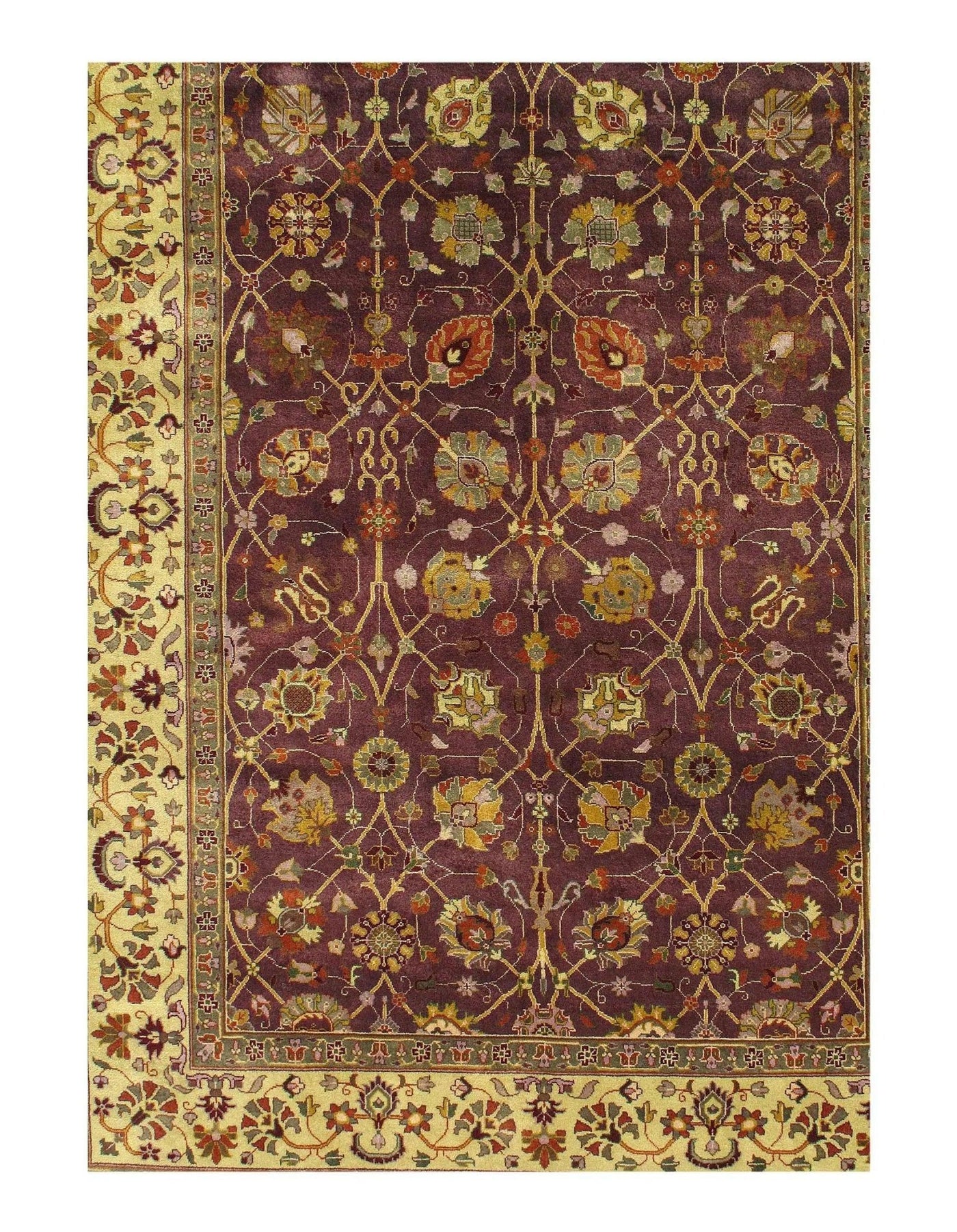 Canvello Lavander Silkroad Tabriz Design Rug - 5' X 7' - Canvello