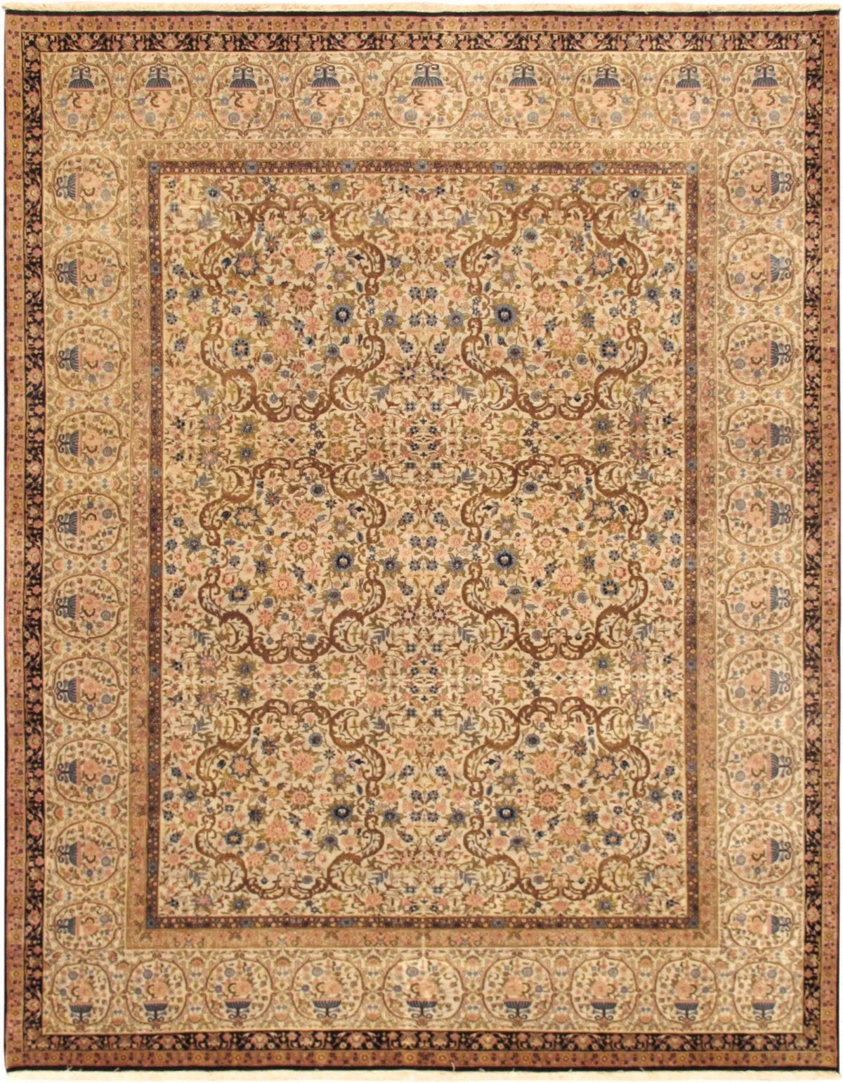 Canvello Lavar Collection Hand-Knotted Lamb's Wool Area Rug- 13'9" X 15'4"