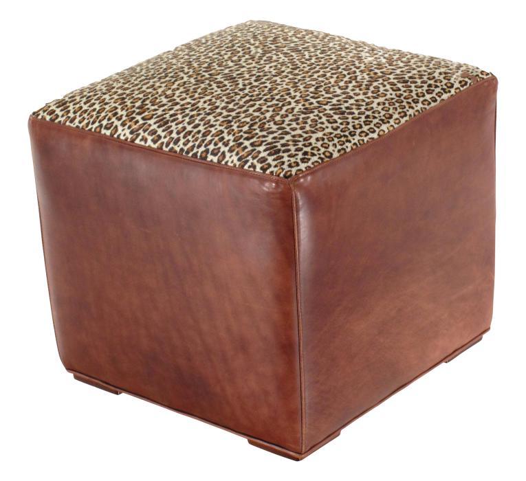 Canvello Leather Cube Square Ottoman - Made In U.S.A.