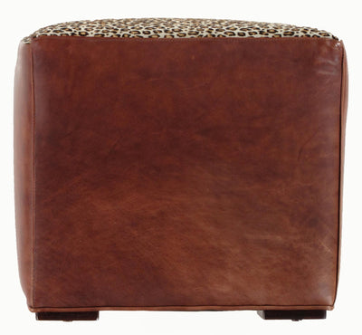 Canvello Leather Cube Square Ottoman - Made In U.S.A. - Canvello