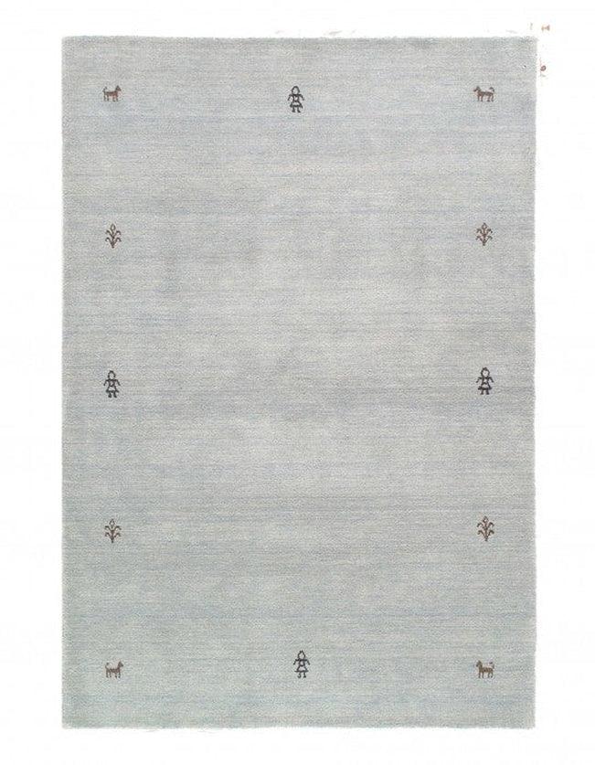 Canvello Light Blue Fine Hand Knotted Gabbeh 4' X 6' - Canvello