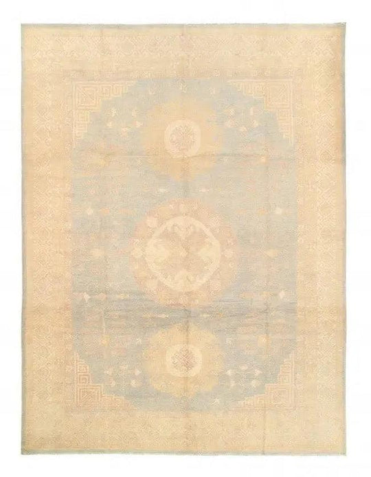 Canvello Light Blue Fine Hand Knotted Khotan 9'6'' X 13'2''