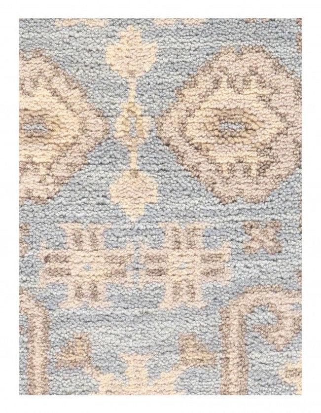 Canvello Light Blue Fine Hand Knotted Oushak Runner 2'7'' X 9'11'' - Canvello