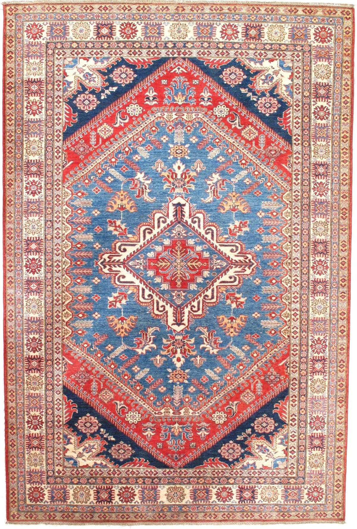 Alfombra Kazak Fina Azul Claro Canvello - 6'6'' X 9'11''