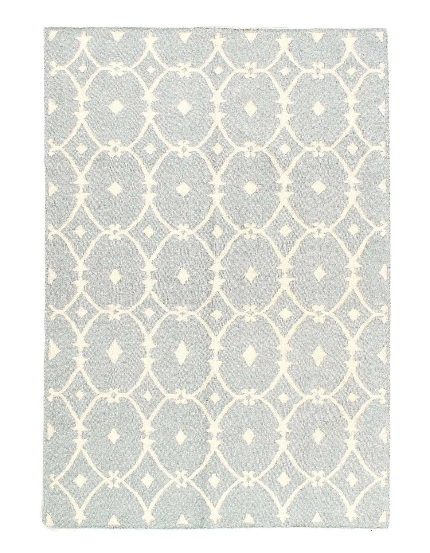 Canvello Light Blue Flat weave Modern Rug - 5' X 8' - Canvello