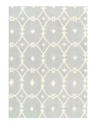 Canvello Light Blue Flat weave Modern Rug - 5' X 8' - Canvello