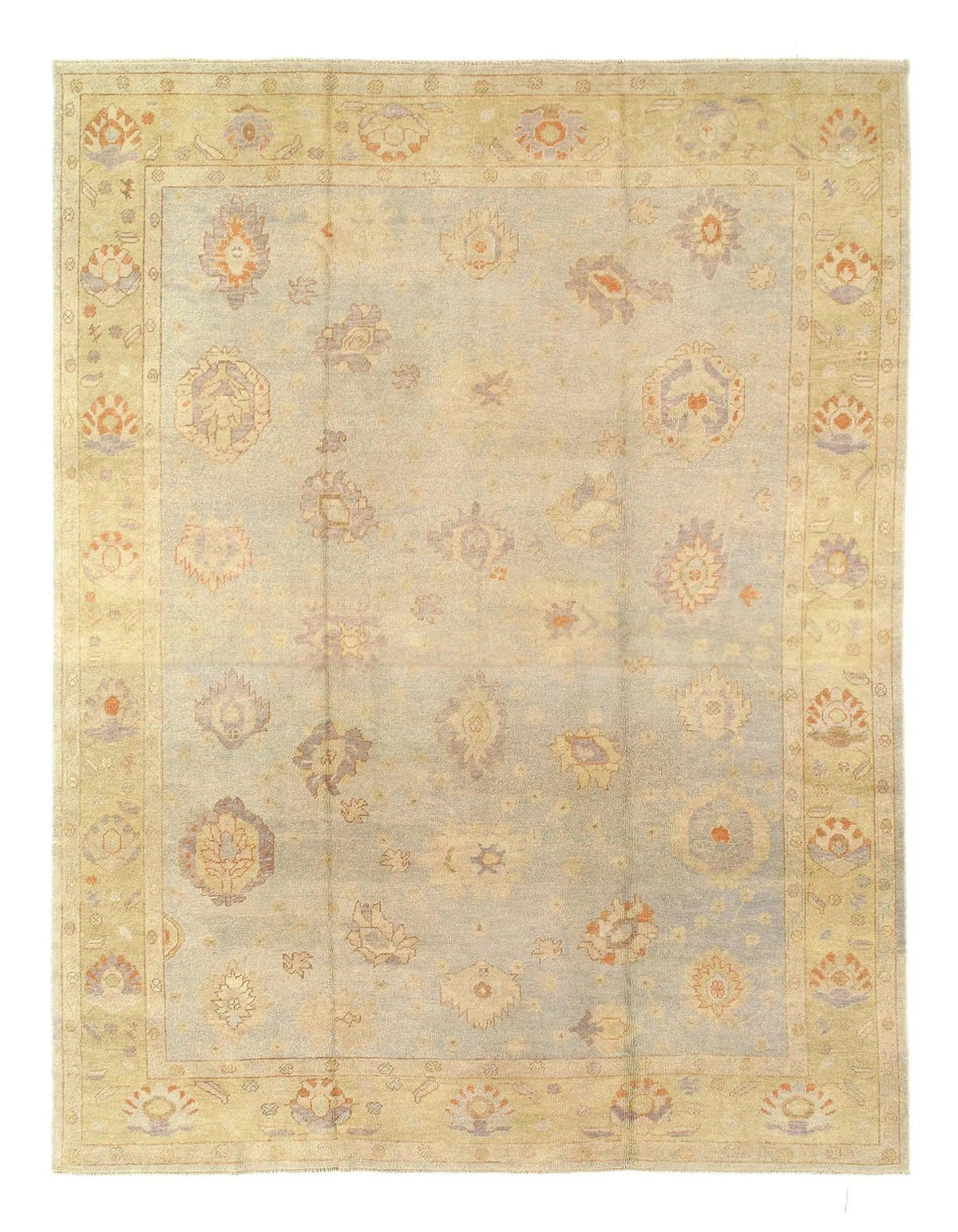 Canvello Light blue Hand Knotted Turkish Rug - 11' X 14'