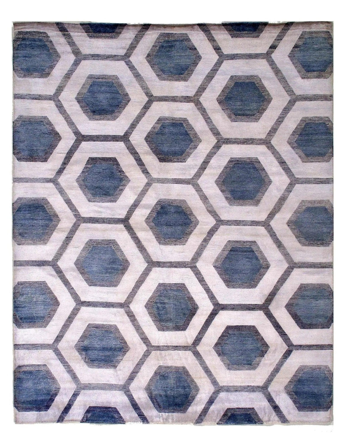 Canvello Light Blue Modern Pure Bamboo Silk Rug - 8' X 10'