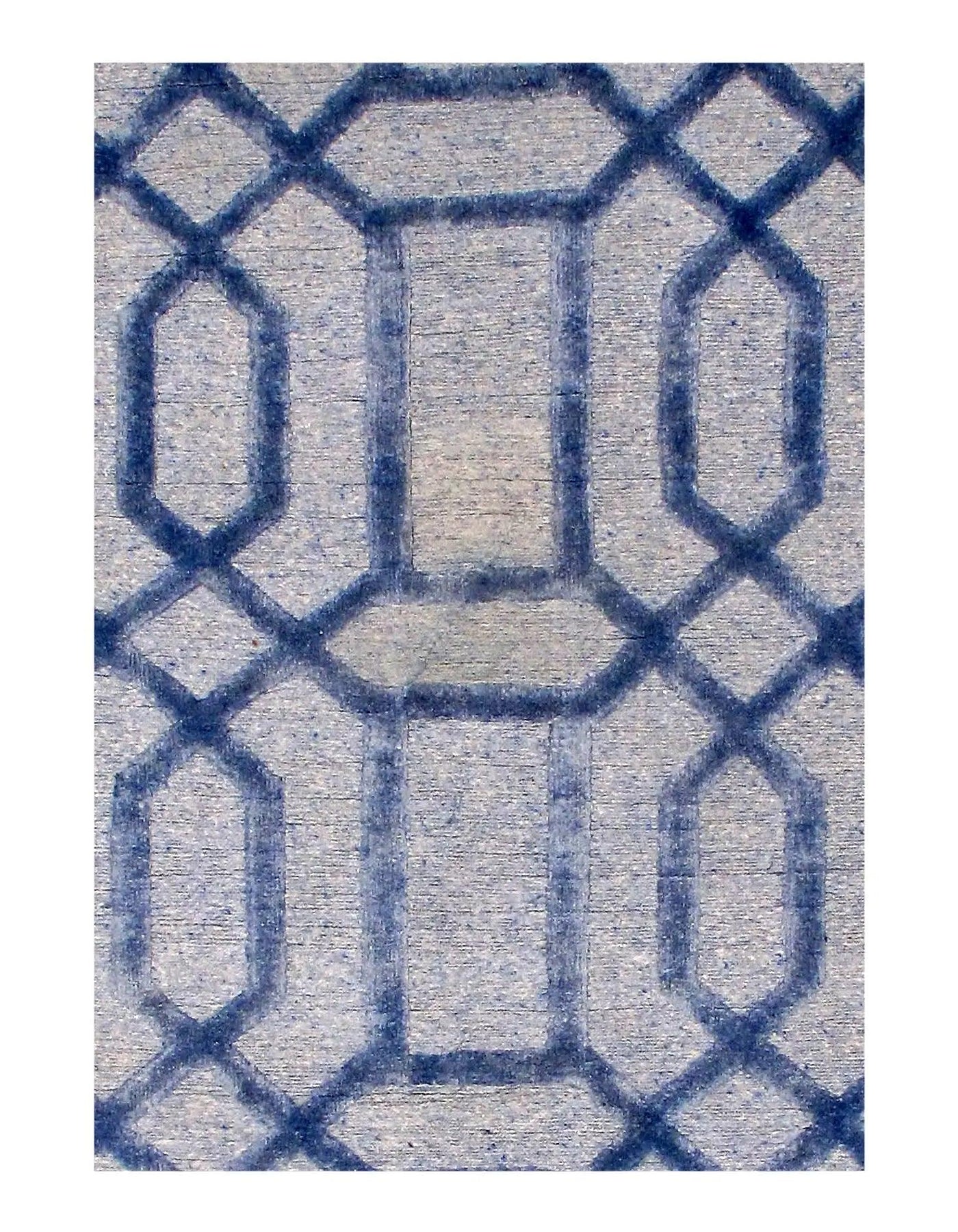 Canvello Light Blue Modern silk & wool Rug - 4' x 6 - Canvello