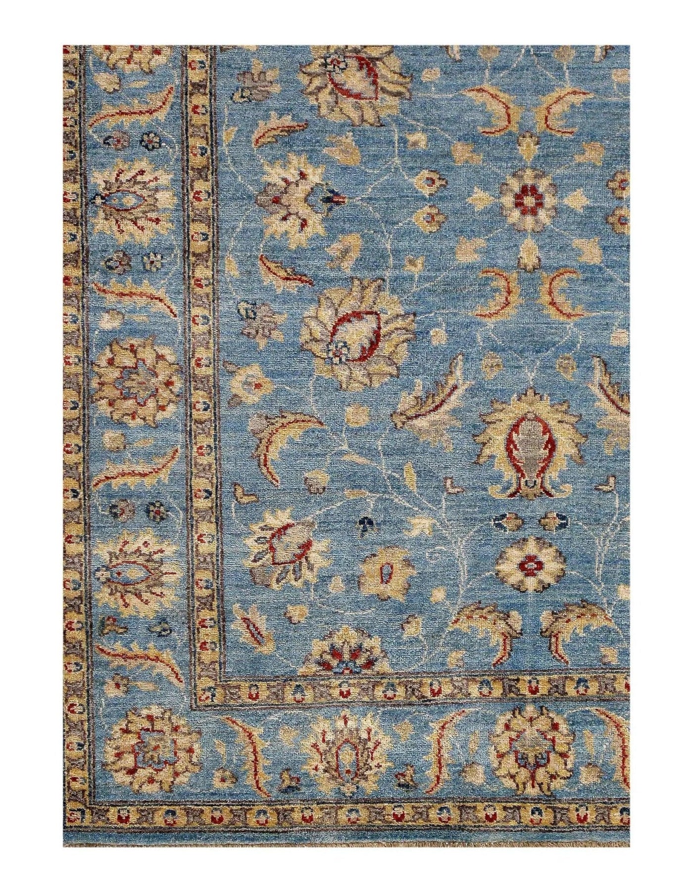 Canvello Light Blue Oushak Rug - 5' X 6'5" - Canvello