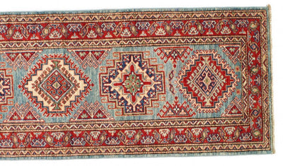 Canvello Light blue Pak Super Kazak Lamb's Wool 2'5" X 6'8" - Canvello