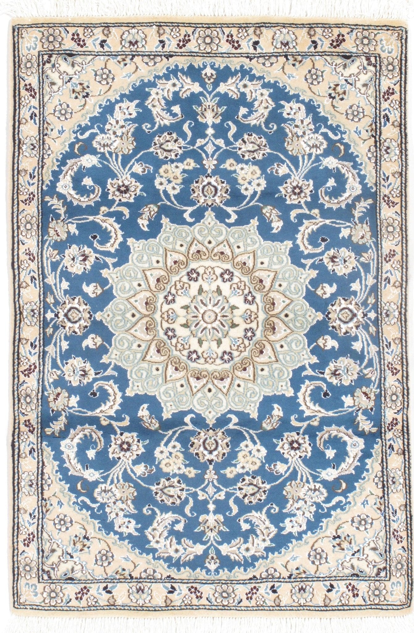 Canvello Light Blue Silkroad Nain Rug - 2'11'' x 4'5'' - Canvello