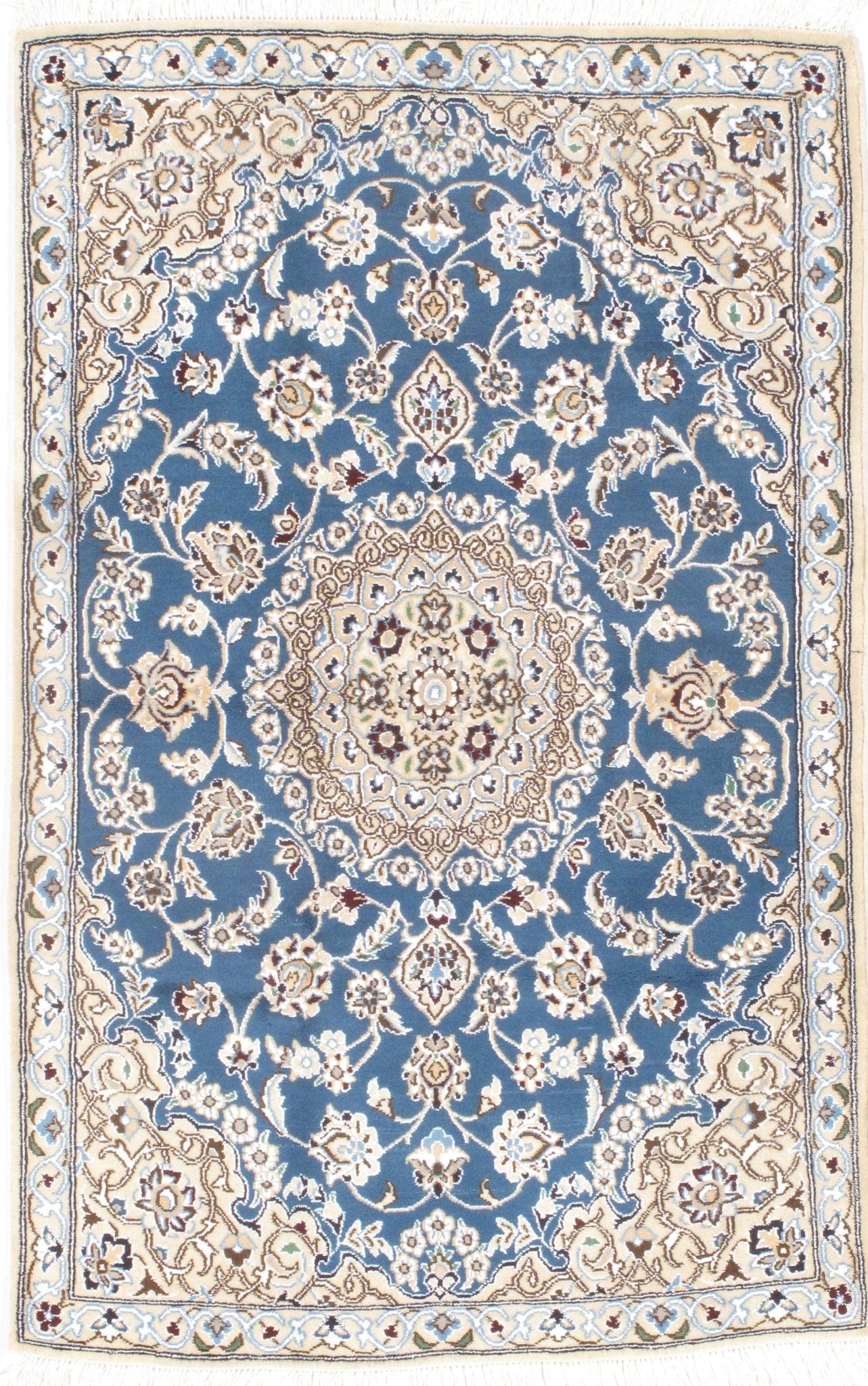 Canvello Light Blue Silkroad Nain Rug - 2'11'' x 4'7'' - Canvello