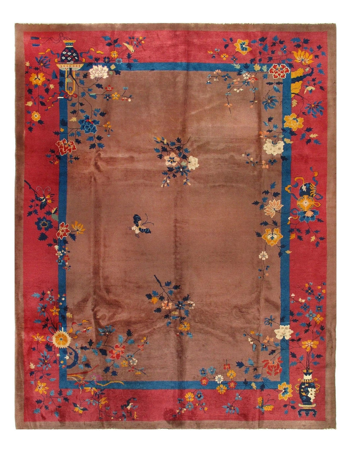 Alfombra Art Deco china marrón claro Canvello - 9' x 11'7''