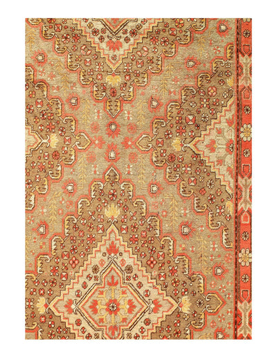 Light Brown Fine Hand knotted Khotan rug 5' X 11'1''