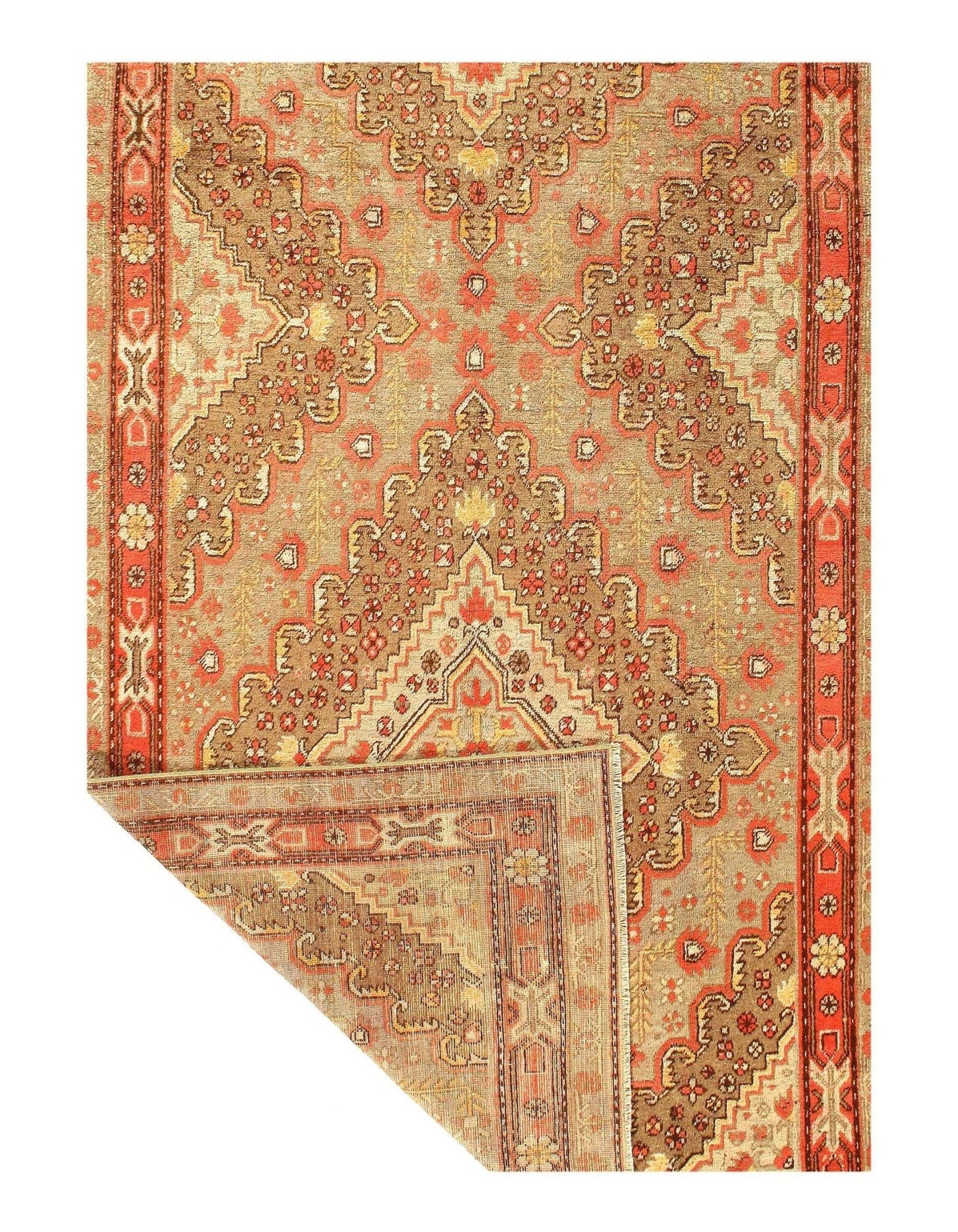 Canvello Light Brown Fine Hand knotted Khotan rug 5' X 11'1'' - Canvello