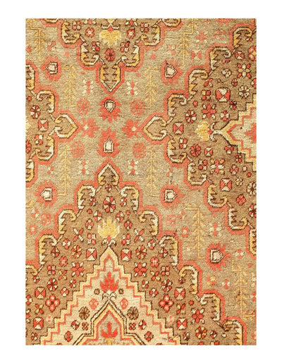 Canvello Light Brown Fine Hand knotted Khotan rug 5' X 11'1'' - Canvello