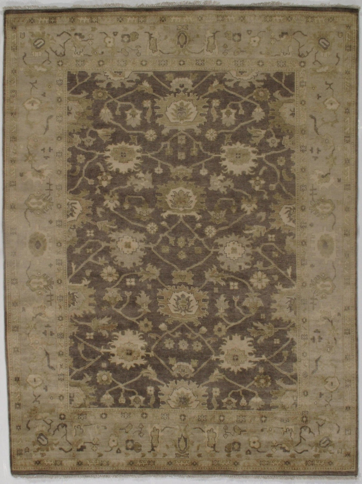 Alfombra Oushak Fina Marrón Claro Canvello - 9' X 12'