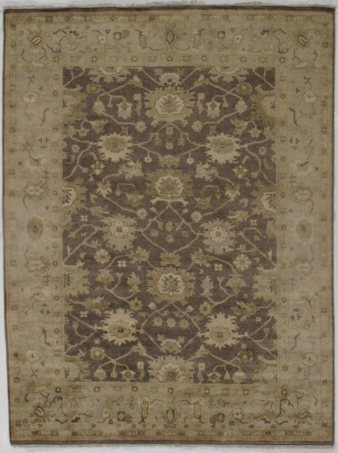 Canvello Light Brown Fine Oushak Rug - 9' X 12' - Canvello