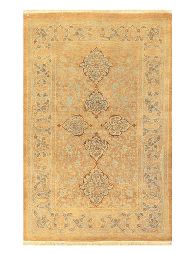 Canvello Light Brown Fine Tabriz Design Rug - 2'8'' X 4'1'' - Canvello