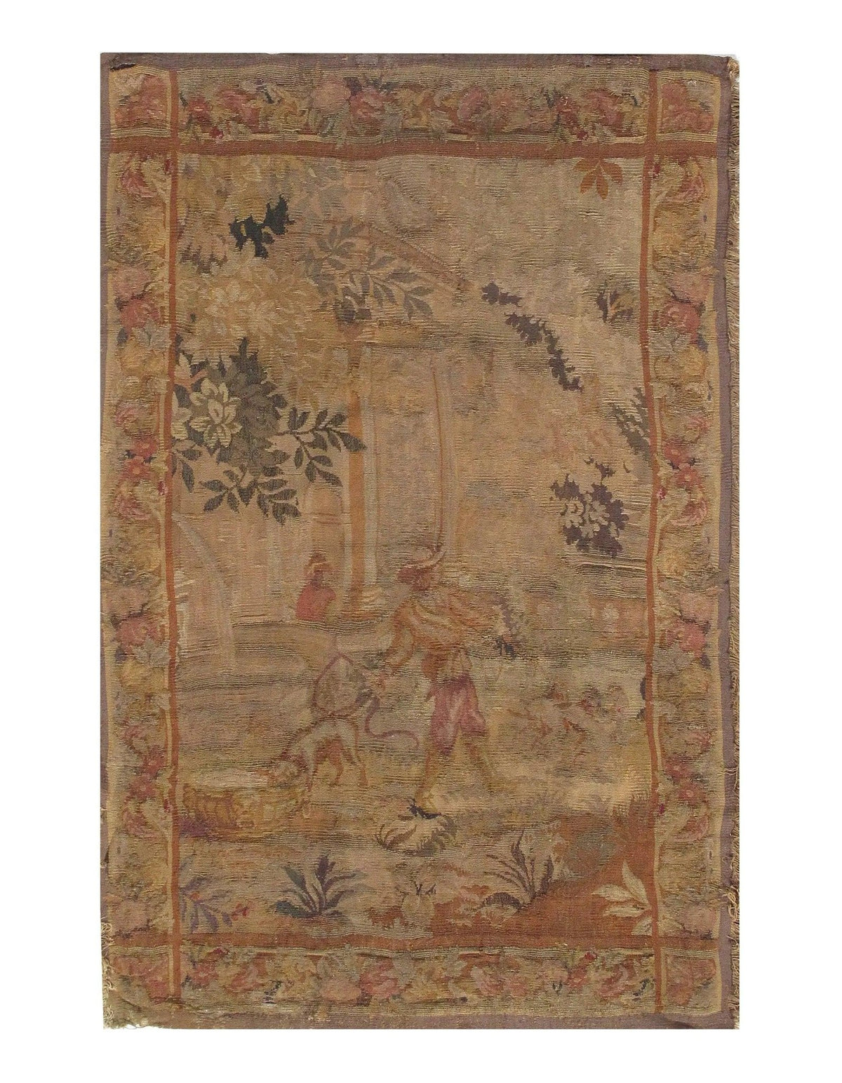 Tapiz francés Canvello marrón claro - 4'3'' X 6'11''