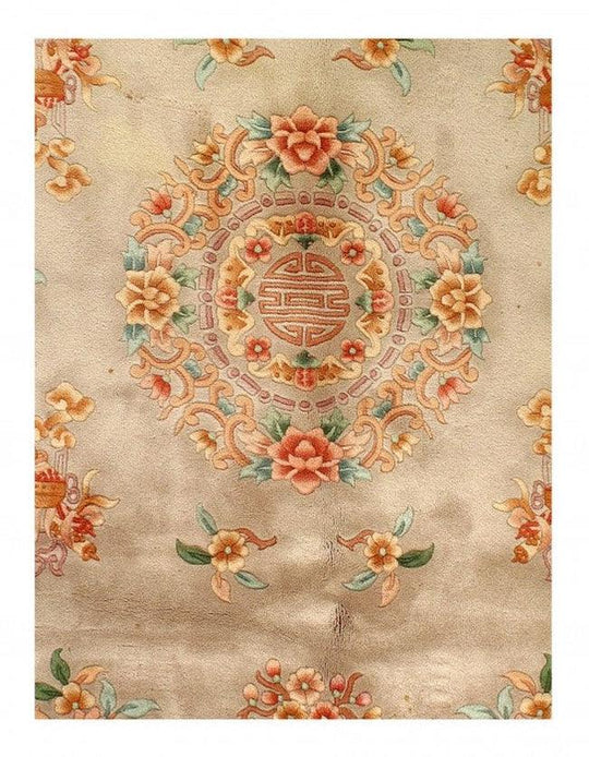 Canvello Light Brown Hand Knotted Chines Piking 8' X 10' - Canvello
