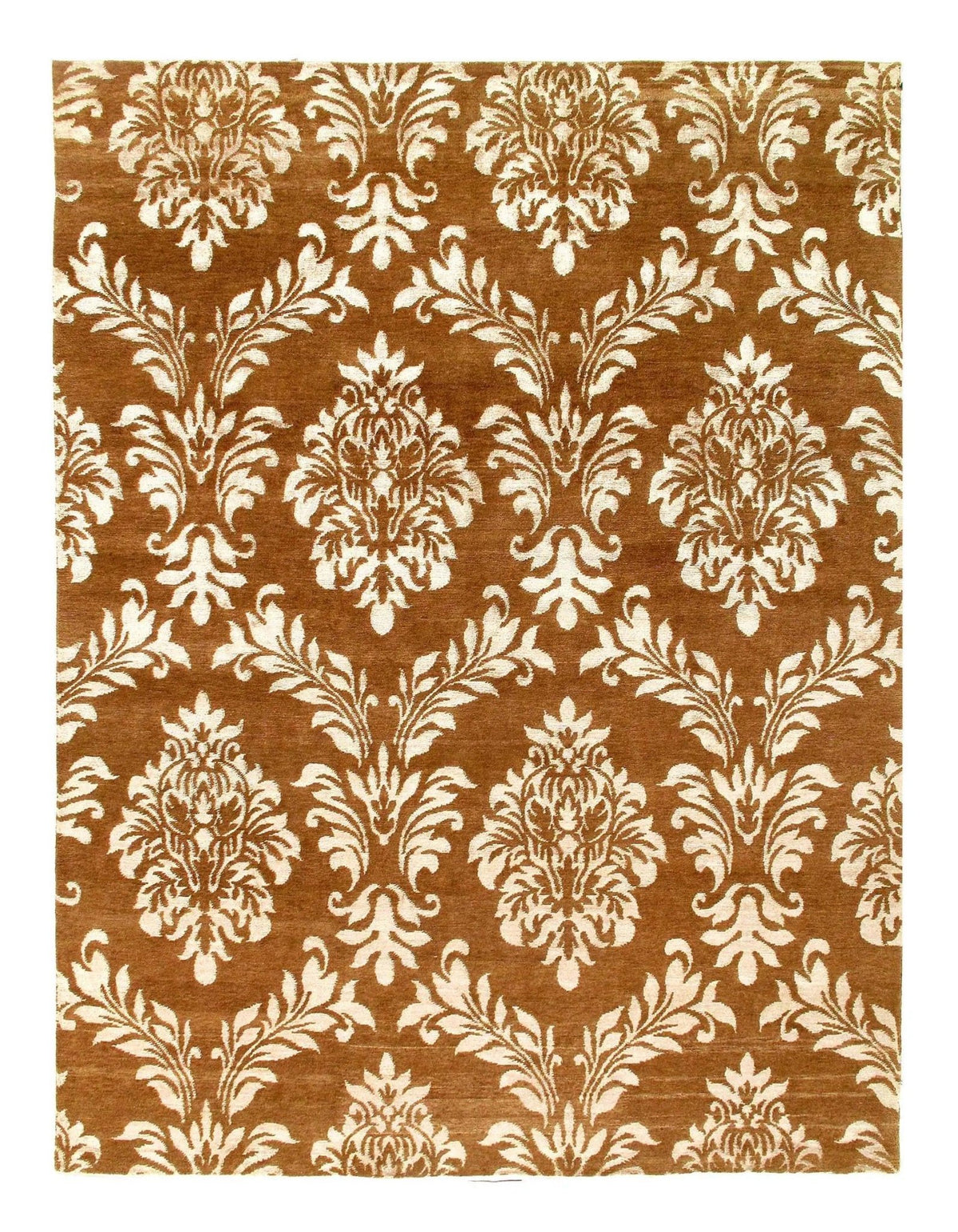 Alfombra moderna de seda de bambú marrón claro Canvello - 9 'X 12'