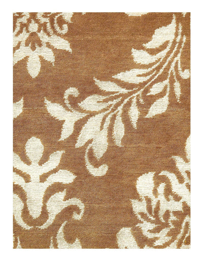 Light Brown Modern Bamboo Silk Rug - 9 ' X 12'