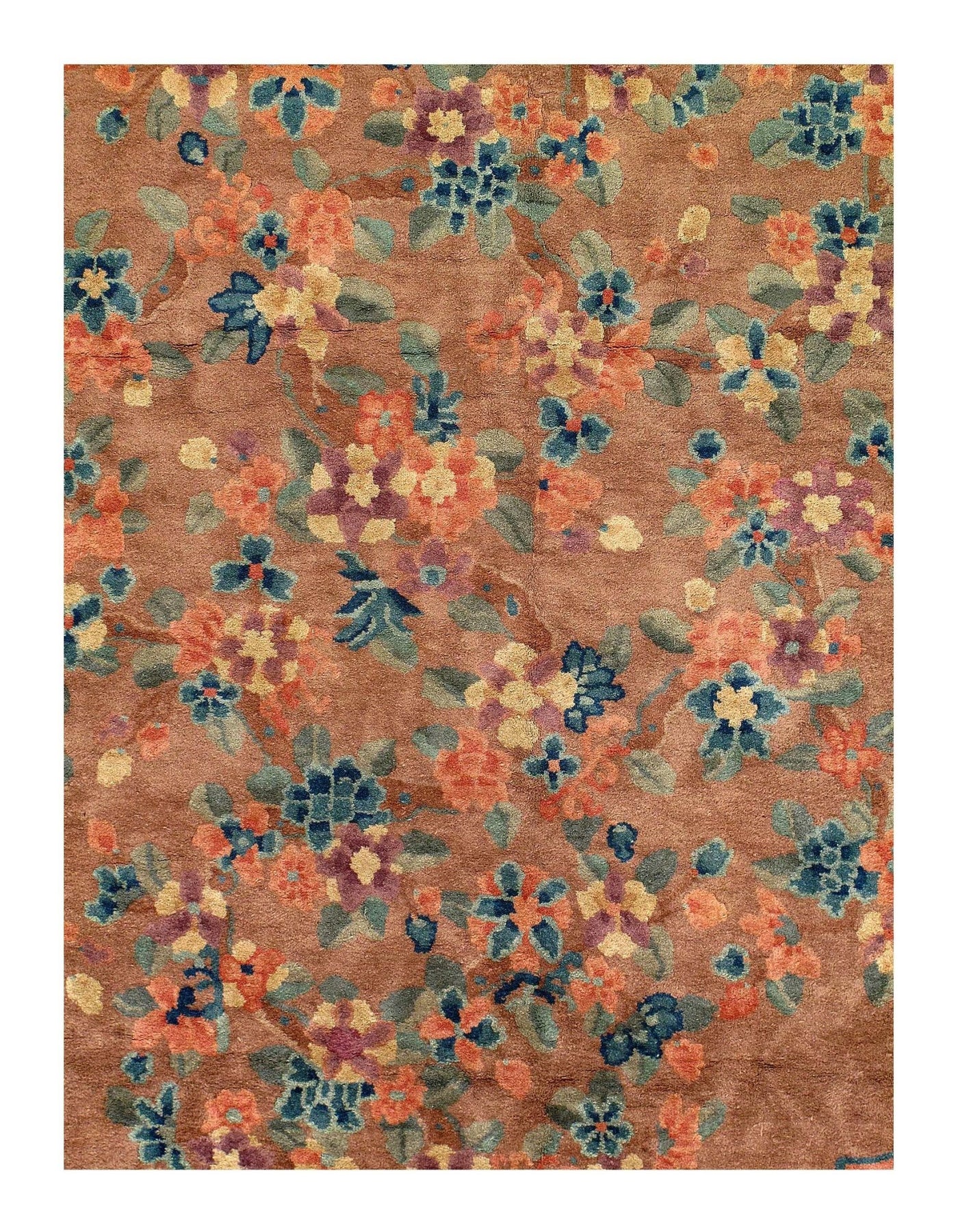 Canvello Light Brown Vintage Art Deco Rug - 8' X 9'7'' - Canvello