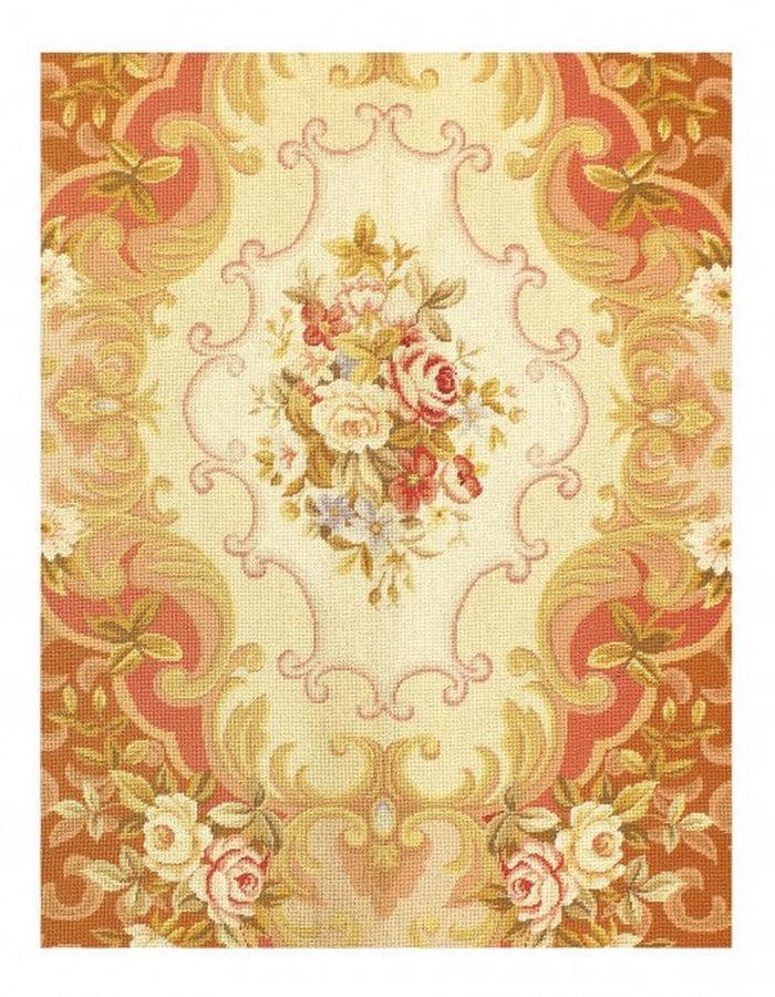 Canvello Light Brwon Fine Hand Knotted Aubusson Rug - 8' X 9'9'' - Canvello