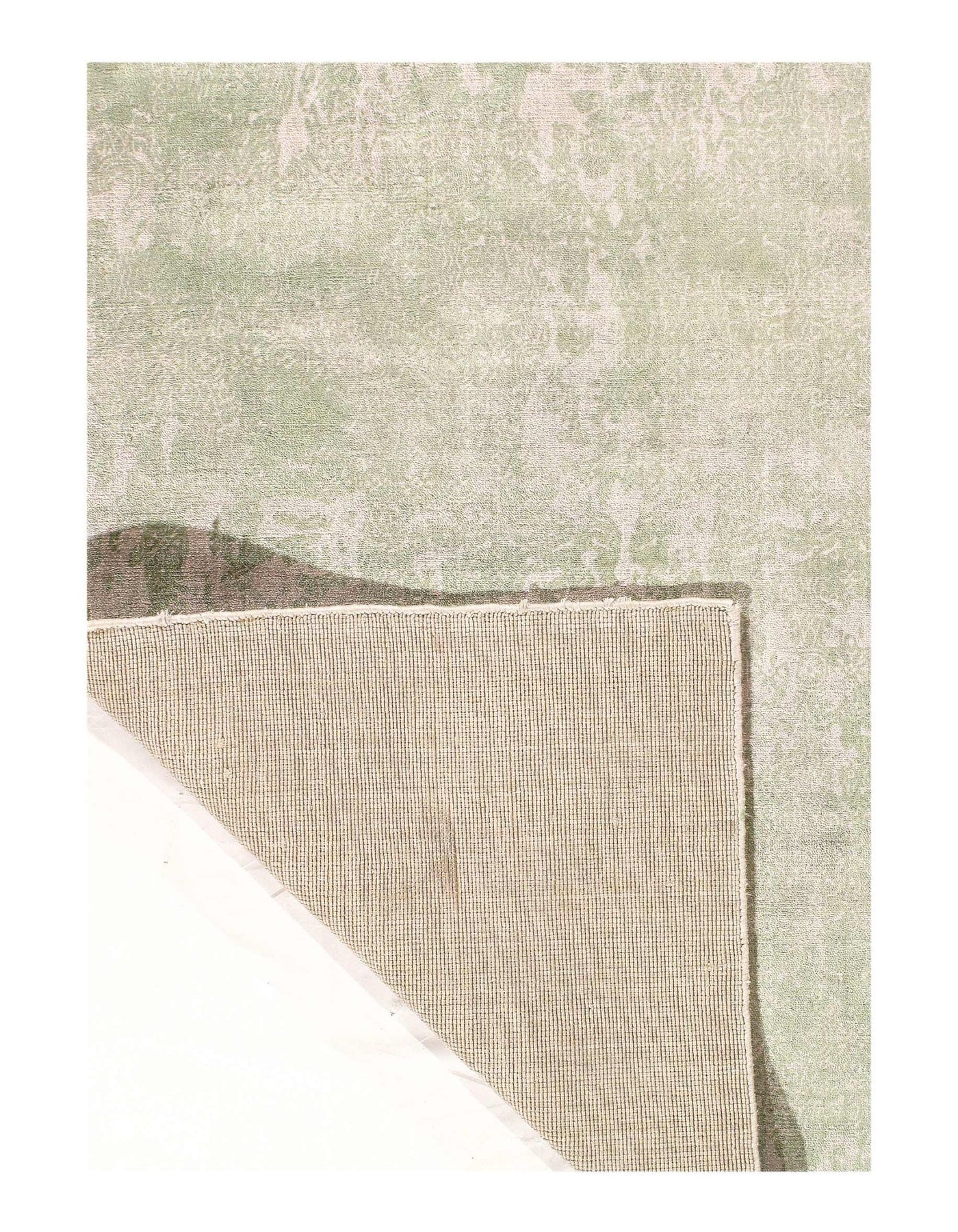 Canvello Light Green Hand knotted Modern Rug - 4' X 6'' - Canvello