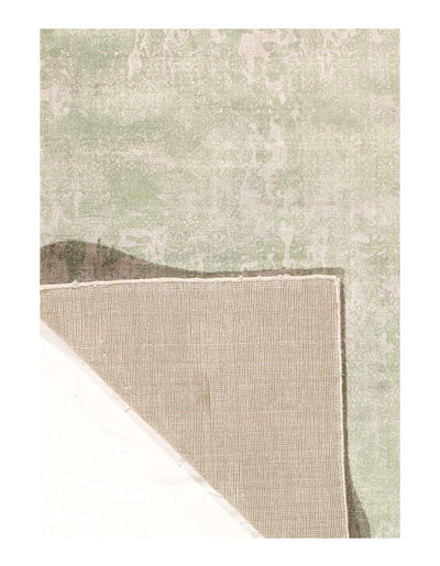 Canvello Light Green Hand knotted Modern Rug - 4' X 6'' - Canvello