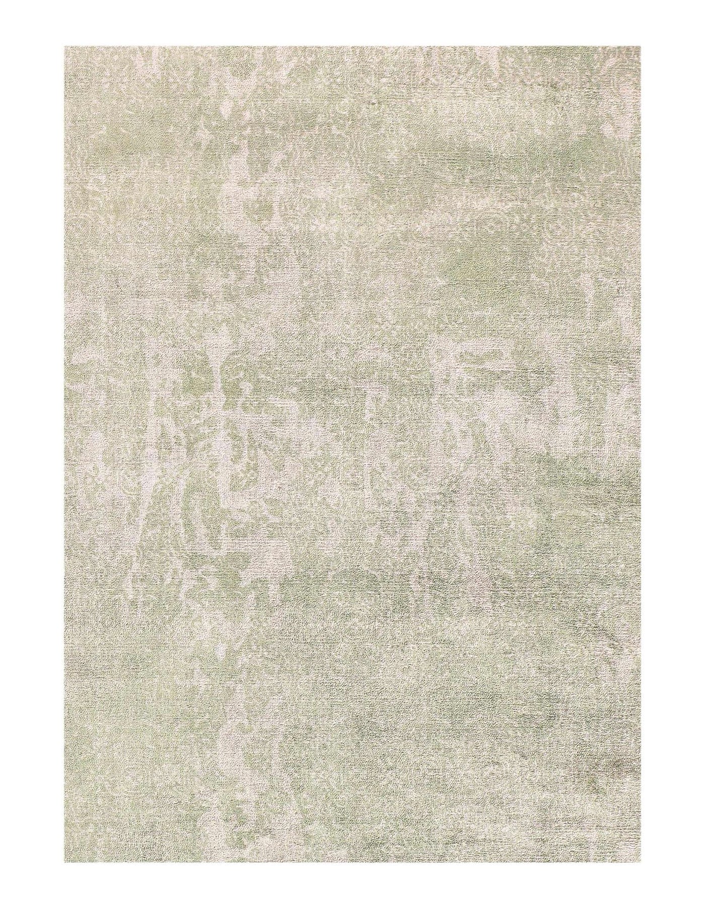 Canvello Light Green Hand knotted Modern Rug - 4' X 6'' - Canvello